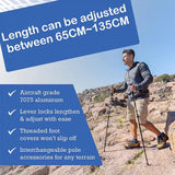 Best Hiking Pole - Trekking Pole, Collapsible Hiking Pole Stick with Quick Lock System 7075 Aluminum Outdoor Recreation - Tophatter Daily Deals