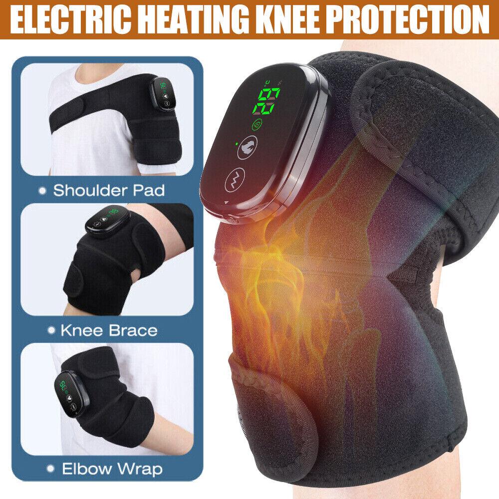 Heat Pads for Knees - Electric Heated Knee Pad Elbow Knee Pads Brace For Arthritis Knee Pain Relief Exercise & Fitness - Tophatter Daily Deals