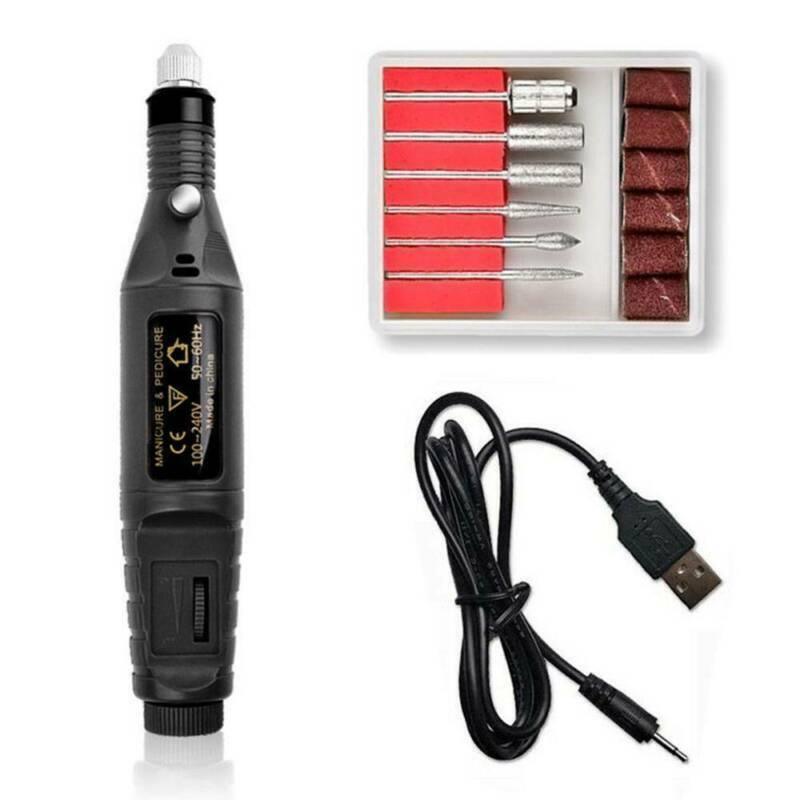 Electric Nail Files - Electric Nail Drill with 11 Drill Bits and Sanding Bands, 20000 RPM Adjustable Speed, Portable Nail Drills for Acrylic Nails Black Health & Beauty - Tophatter Daily Deals
