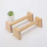 Wooden Parallettes UK - Fitness Push Up Bars Wooden Mini Parallettes Gymnastics Bars Exercise & Fitness - Tophatter Daily Deals