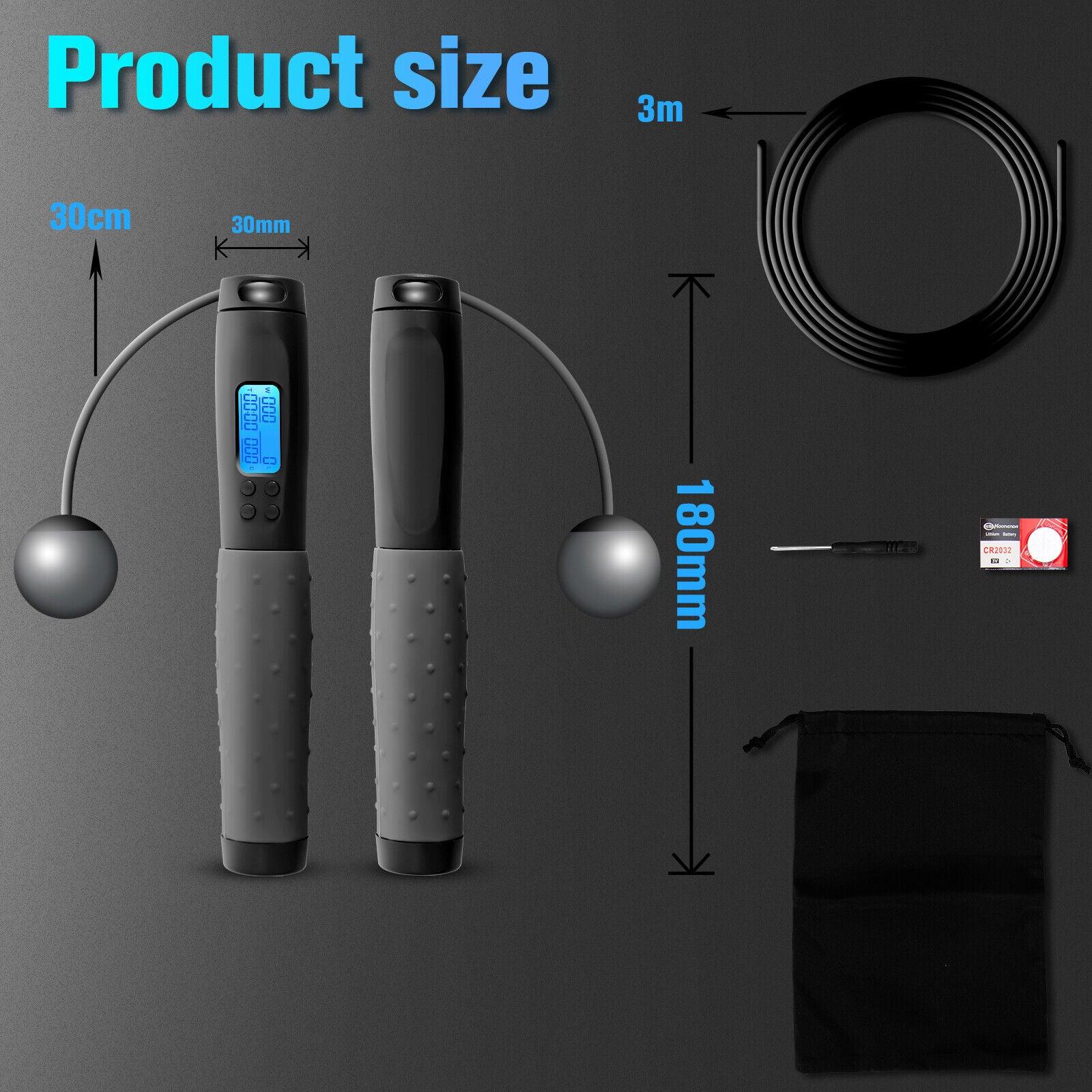 Best Skipping Rope UK - Skipping Rope with Counter, Gritin Digital Speed Jump Rope for Kids Adults Exercise & Fitness - Tophatter Daily Deals