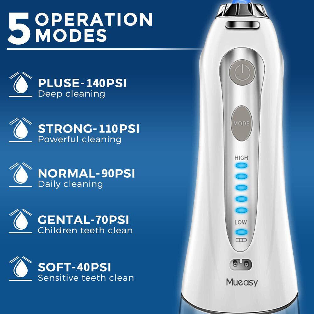 Waterpik Cordless Water Flosser - Cordless Water Flosser Dental Oral Irrigator for Teeth Cleaner 8 Jet Tips Dental Tools - Tophatter Daily Deals