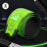 Led Armbands for Runners - 2pcs Armband Lights for Running USB Rechargeable Green Sports & Outdoor - Tophatter Daily Deals