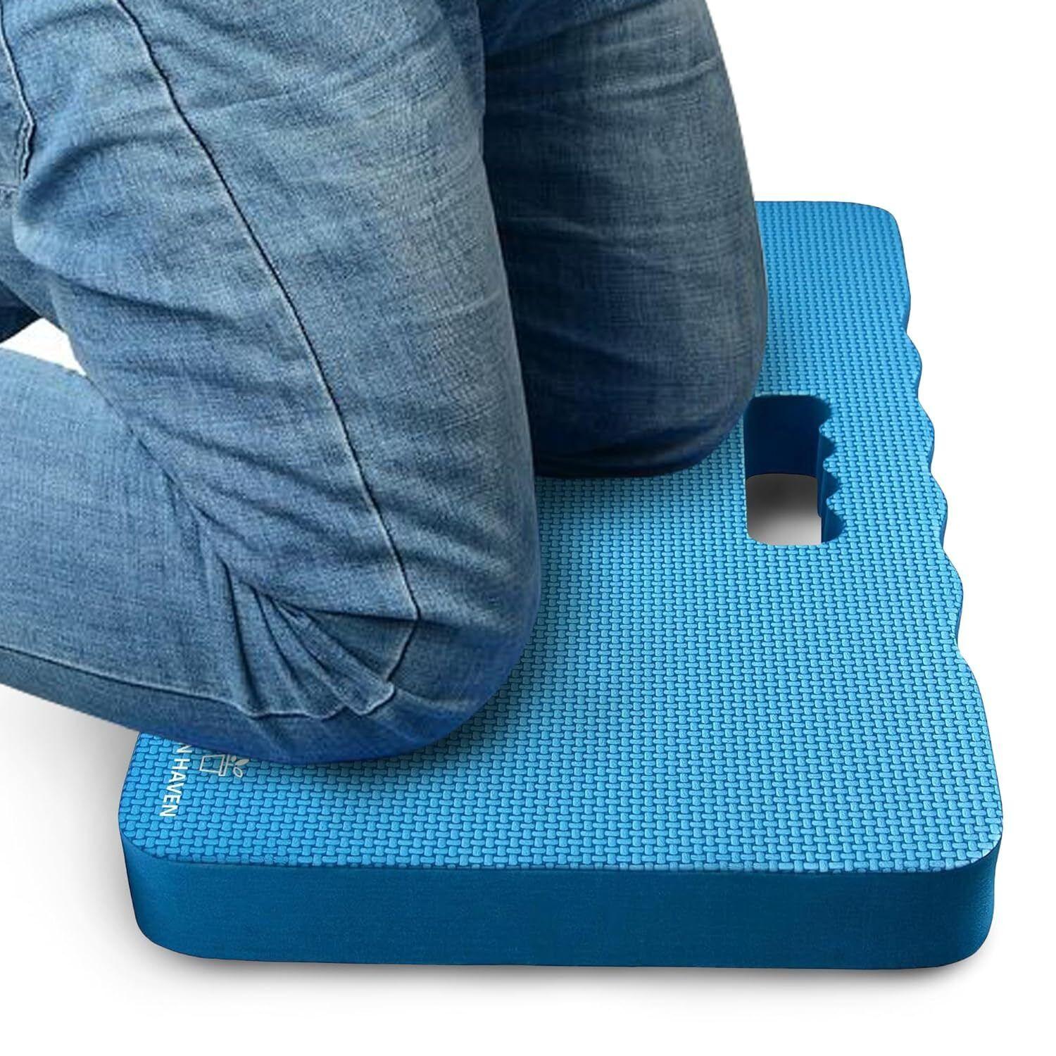 Garden Kneeling Pad - Green Garden Thick Kneeling Pad Kneeler Mat Kneel Pad Protection Knee 43x28x4cm Blue Personal Care - Tophatter Daily Deals