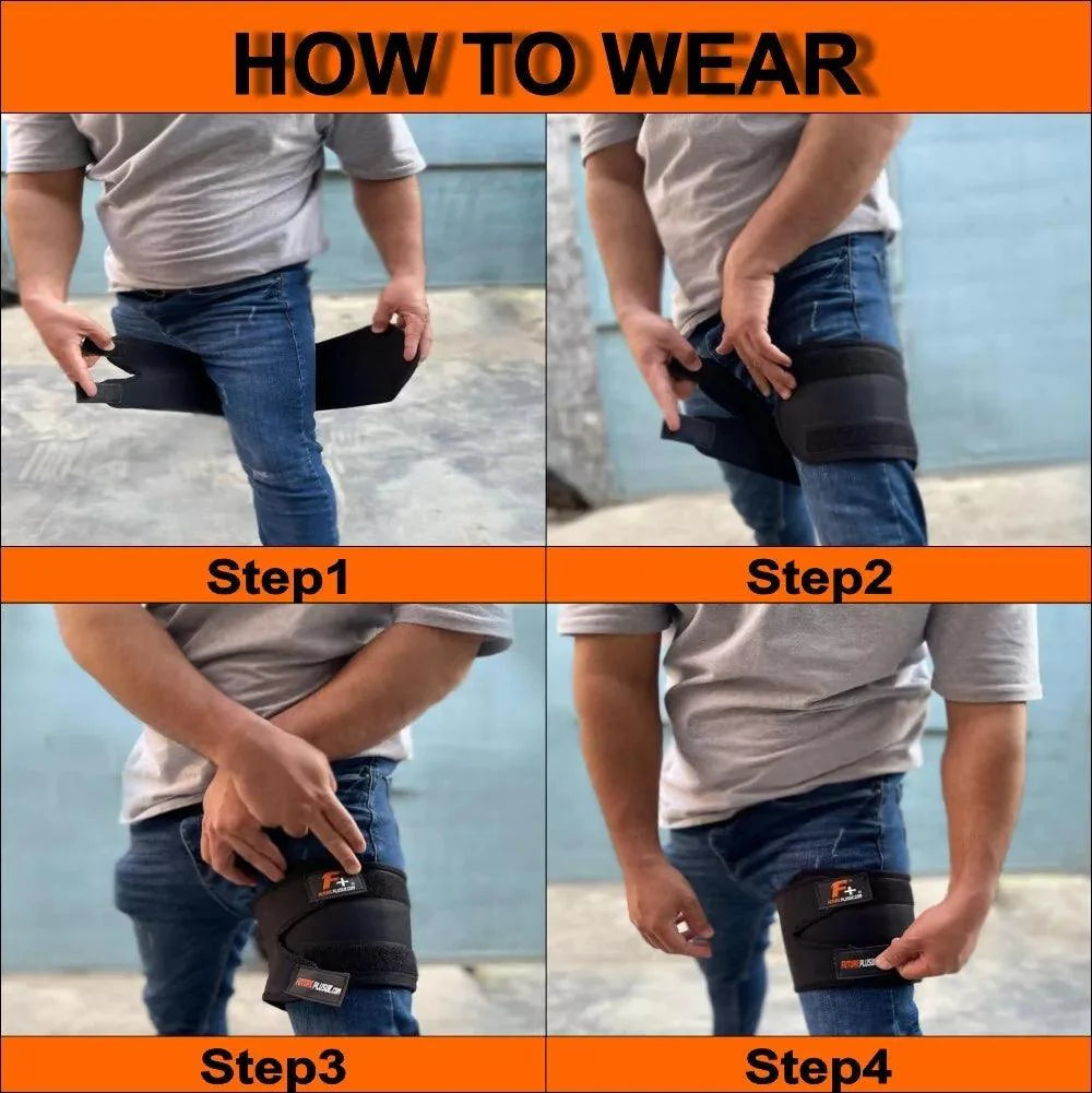 Compression Bands for Thighs - Leg Pain Relief Thigh Support Brace For Groin Hamstring Injury Sprains Wraps Sports & Outdoor - Tophatter Daily Deals