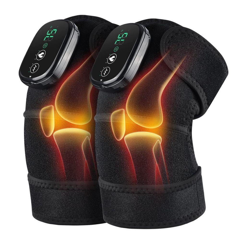 Heat Pads for Knees - Electric Heated Knee Pad Elbow Knee Pads Brace For Arthritis Knee Pain Relief 2 pc Exercise & Fitness - Tophatter Daily Deals