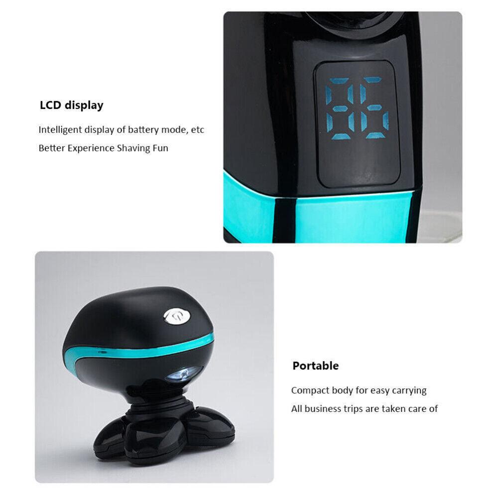 Best Head Shaver UK - Electric Razor for Men Bald Head Shaver Rotary Cordless Nose Hair ElectriBrite Personal Care - Tophatter Daily Deals