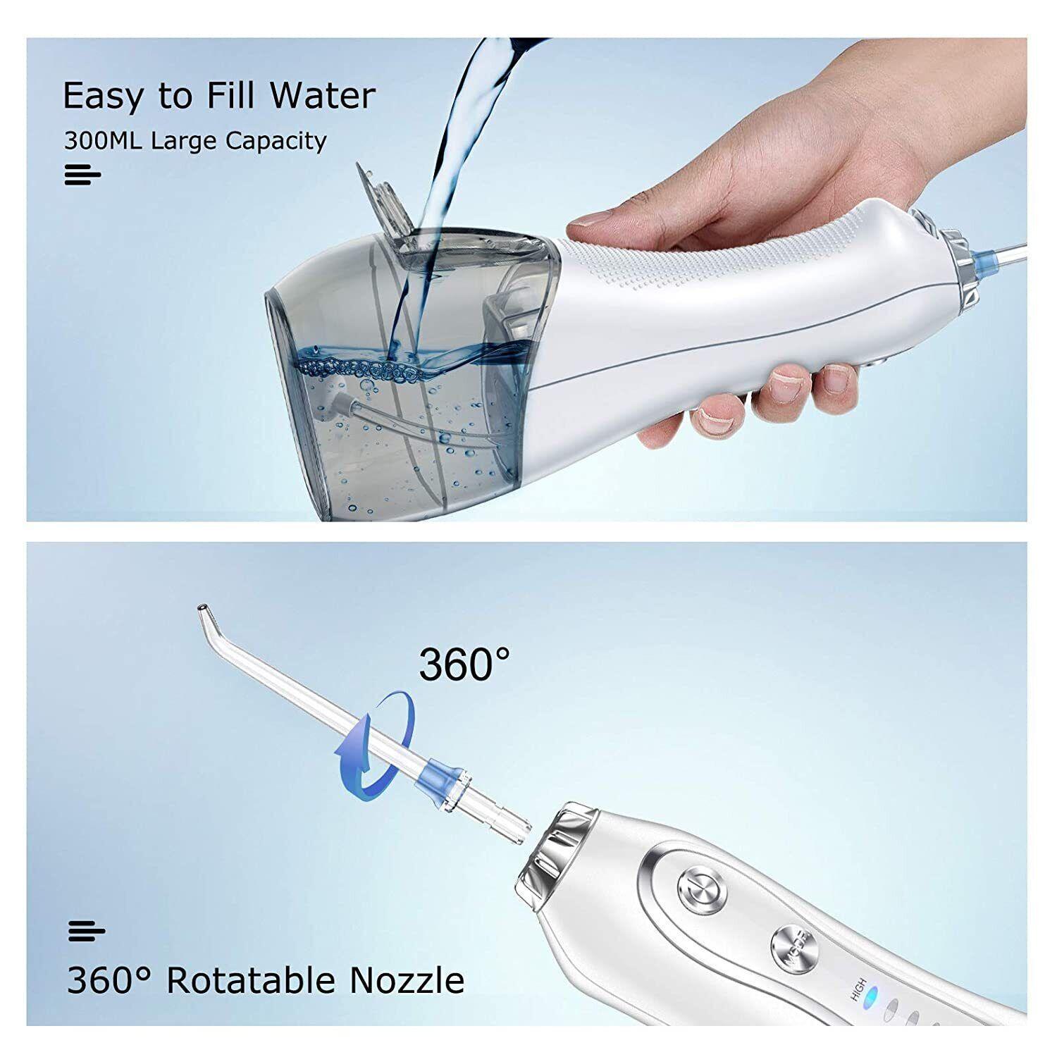 Waterpik Cordless Water Flosser - Cordless Water Flosser Dental Oral Irrigator for Teeth Cleaner 8 Jet Tips Dental Tools - Tophatter Daily Deals