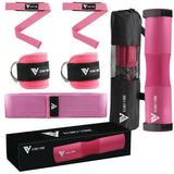 Hip Thruster Bar Pad - Barbell Pad Hip Thrust with Ankle Straps for Cable Machines Do Squats, Lunges, Hip Thrusts, Glutes & Leg Workouts Pink Exercise & Fitness - Tophatter Daily Deals