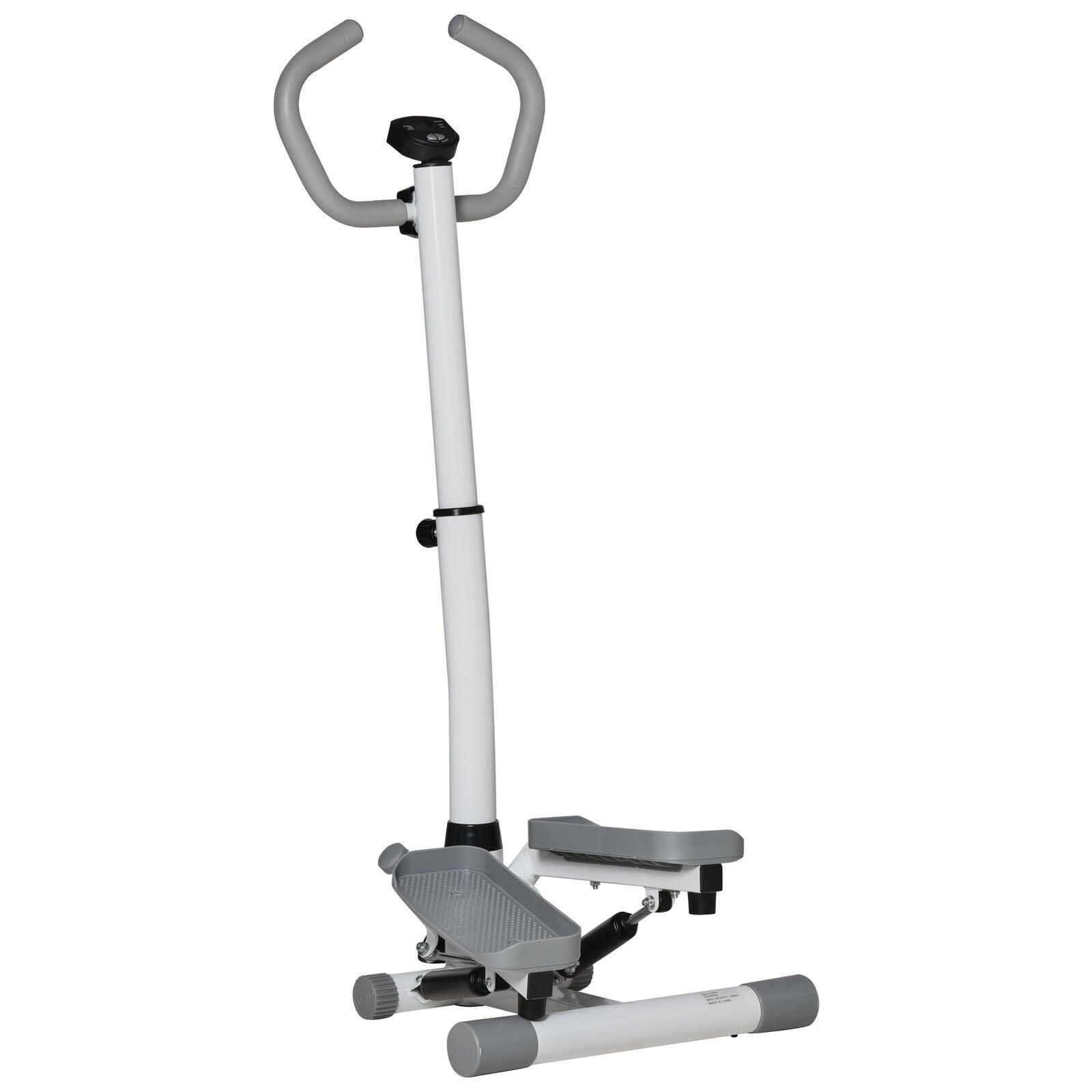 Stepper Exercise Machine - Adjustable Stepper Aerobic Ab Exercise - HOMCOM Twister Stepper Height Adjustable Step Machine w/ Adjustable Resistance Exercise & Fitness - Tophatter Daily Deals