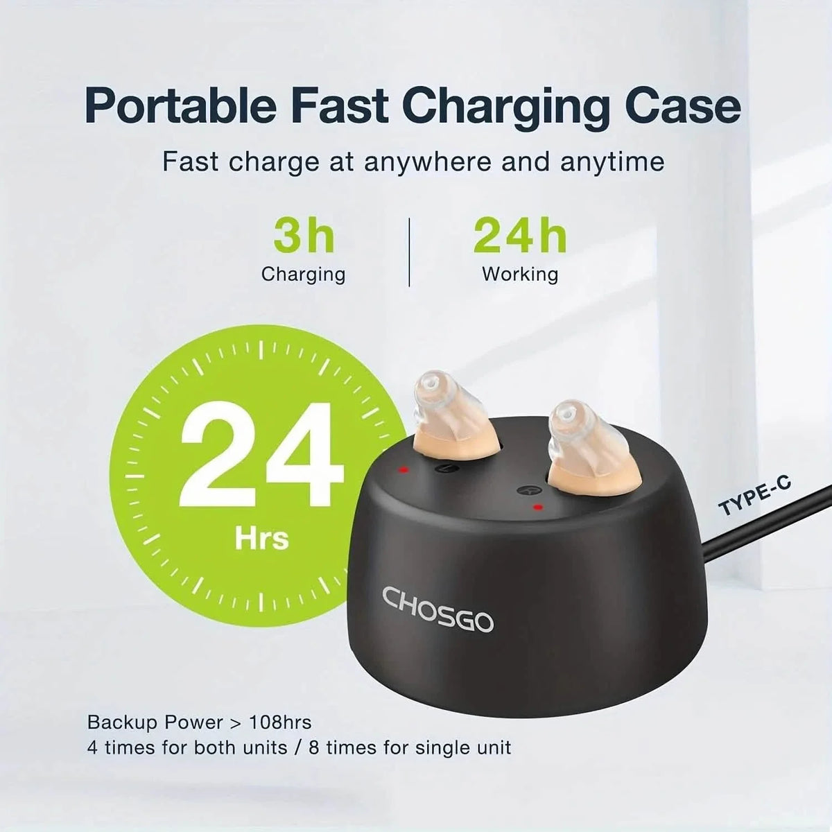 Rechargeable Hearing Aids – Invisible In-Ear, Noise Reduction, Volume Control In-Ear Headphones - Tophatter Daily Deals