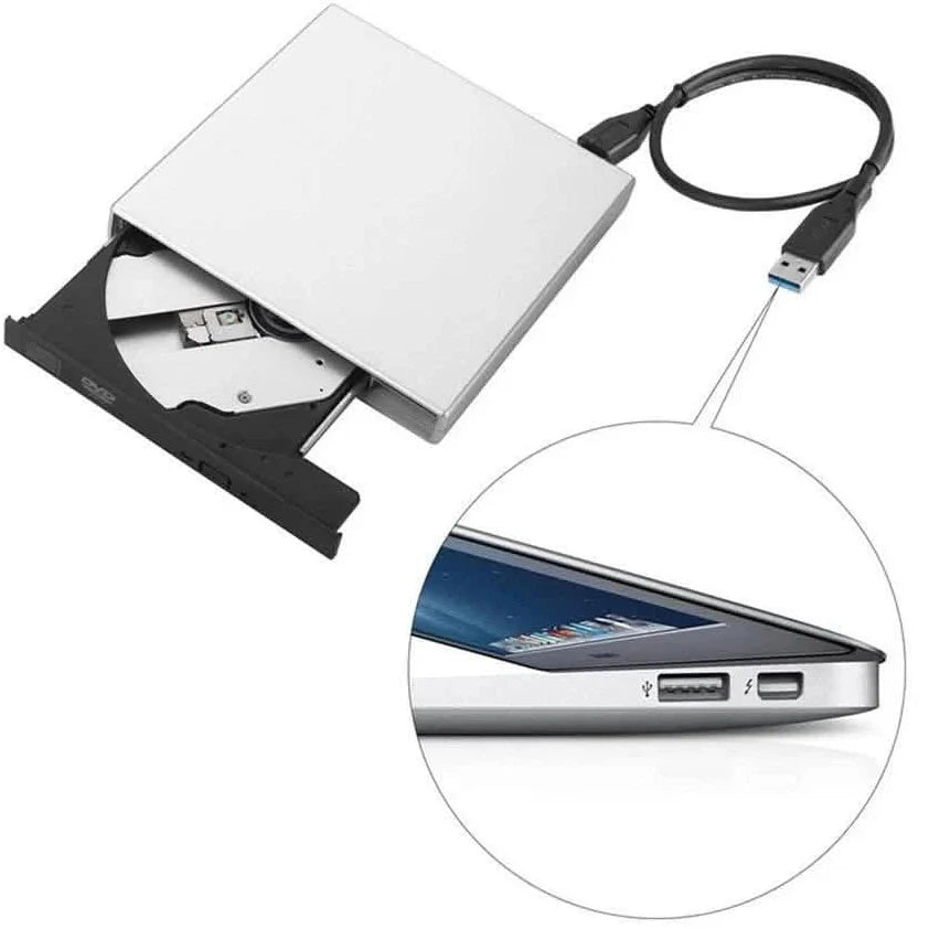 Ultra-thin External DVD RW CD Writer Drive USB 3.0 Computer Accessories - Tophatter Daily Deals