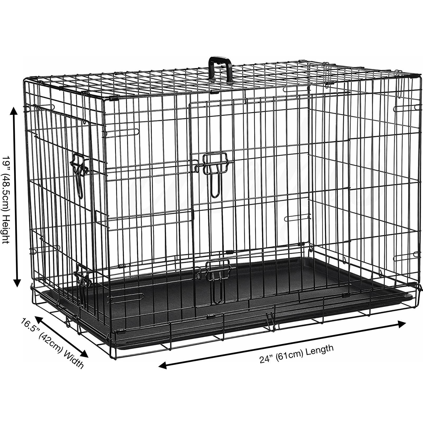 Metal Cages for Dogs - Dog Cage Puppy Pet Crate Carrier Small 24" Pet Products - Tophatter Daily Deals
