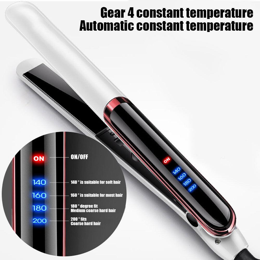 Hair Straighteners Curlers - Hair Straightener Heat Styling Tool, ELLESYE Professional 2 in 1 Ceramic Hair Straightener and Curler Negative Ions New Arrival - Tophatter Daily Deals