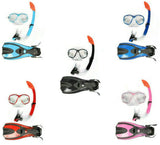 Adult Snorkel Set - Full 3pc Snorkelling Set Mask Flippers Fins Snorkel With Carry Bag Swimming - Tophatter Daily Deals