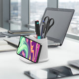 Wireless Charging Stand with Dual USB Charger & Desk Organizer Phone Chargers - Tophatter Daily Deals