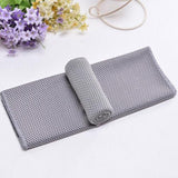 Cooling Towel for Neck - Microfibre Ice Towel, Soft Breathable Chilly Towel for Yoga, Golf, Gym, Camping, Running, Workout &amp; More Grey Without Bottle Sports - Tophatter Daily Deals