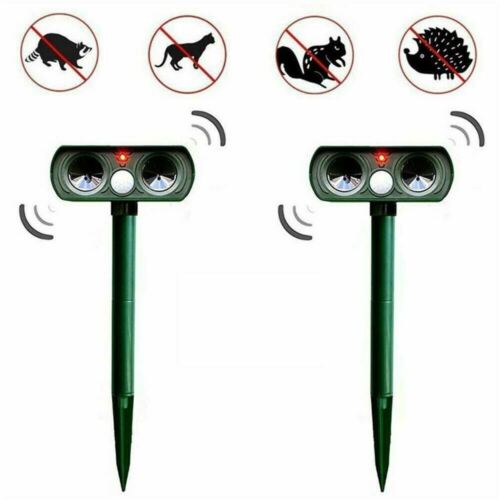 Animal Pest Repeller Solar Infrared Ultrasonic Outdoor 2025 - Tophatter Daily Deals