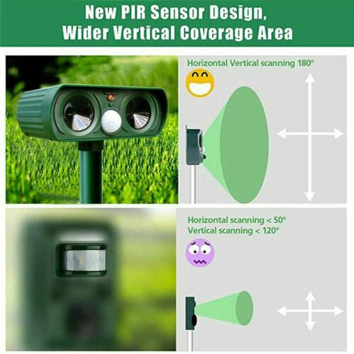 Animal Pest Repeller Solar Infrared Ultrasonic Outdoor 2025 - Tophatter Daily Deals