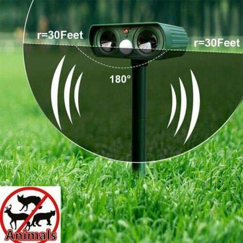 Animal Pest Repeller Solar Infrared Ultrasonic Outdoor 2025 - Tophatter Daily Deals
