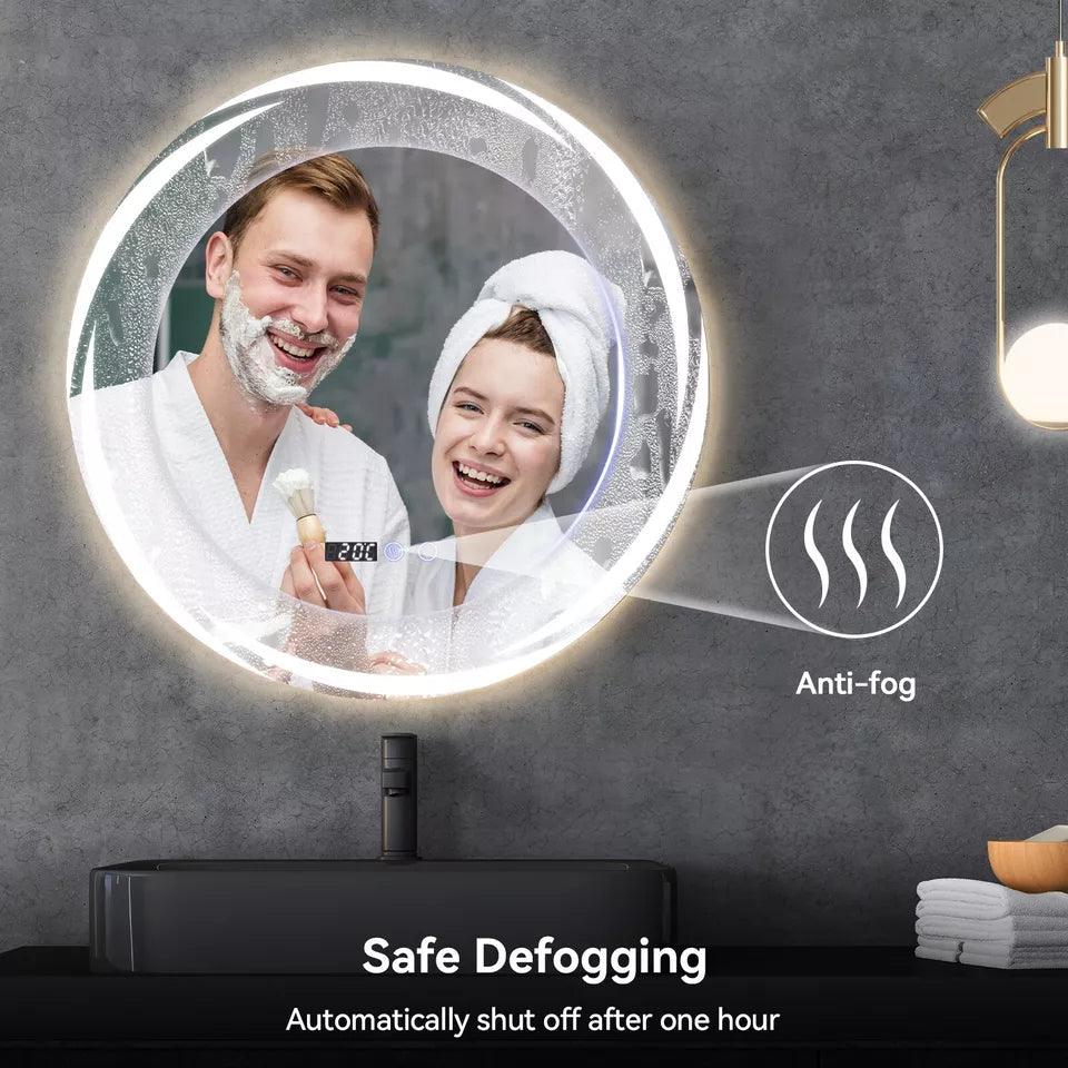 Light Up Mirror For Bathroom - LED Illuminated Bathroom Mirror Light Smart Touch Control New - Tophatter Daily Deals