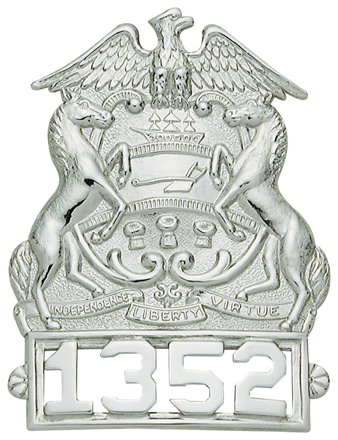 S104 - Custom Engraved Badge - Tophatter's Weapons'N'Deals Eagle Top - Tophatter Daily Deals