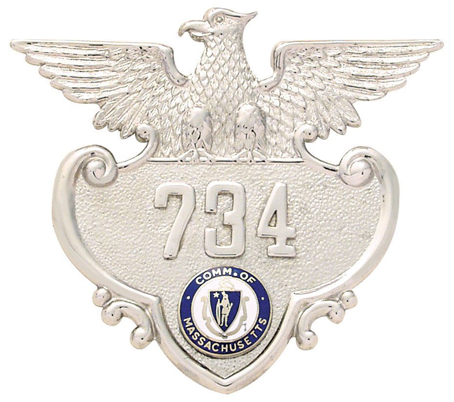 S127 - Custom Engraved Badge - Tophatter's Weapons'N'Deals Eagle Top - Tophatter Daily Deals