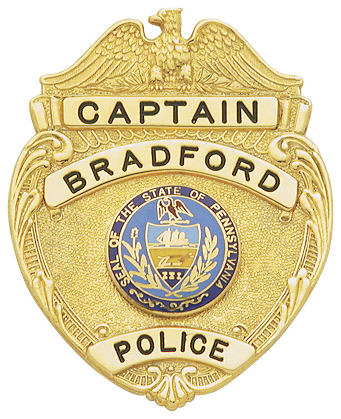 S186 - Custom Engraved Badge - Tophatter's Weapons'N'Deals Eagle Top - Tophatter Daily Deals