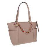 FashionStix Luxury Peach Silk Satin scarf with Chain Wrist Strap with Clip Holder Accessories - Tophatter Daily Deals