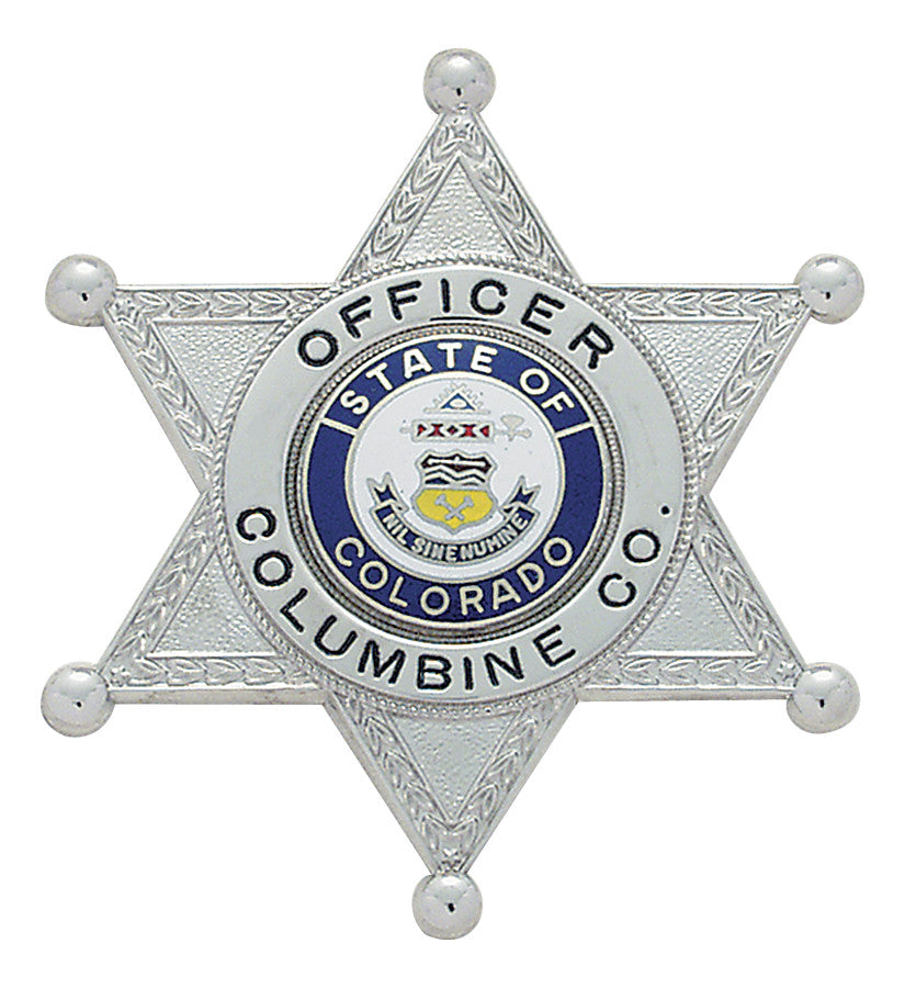 S240 - Custom Engraved Badge - Tophatter's Weapons'N'Deals 6 Point Stars - Tophatter Daily Deals