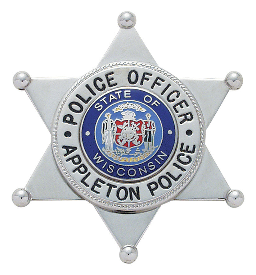 S240A - Custom Engraved Badge - Tophatter's Weapons'N'Deals 6 Point Stars - Tophatter Daily Deals