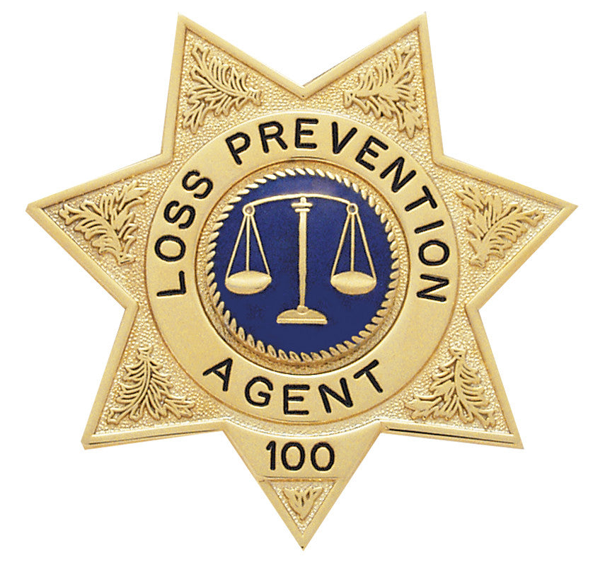 S243 - Custom Engraved Badge - Tophatter's Weapons'N'Deals 7 Point Stars - Tophatter Daily Deals