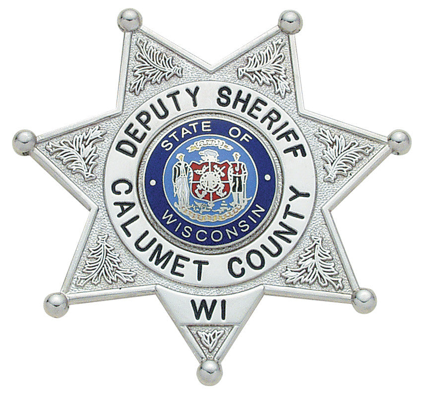 S243A - Custom Engraved Badge - Tophatter's Weapons'N'Deals 7 Point Stars - Tophatter Daily Deals