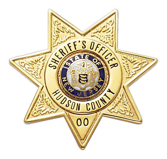 S249B - Custom Engraved Badge - Tophatter's Weapons'N'Deals 7 Point Stars - Tophatter Daily Deals