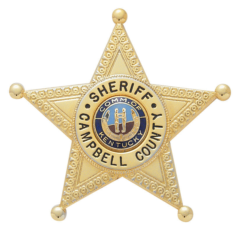 S253- Custom Engraved Badge - Tophatter's Weapons'N'Deals 5 Point Stars - Tophatter Daily Deals