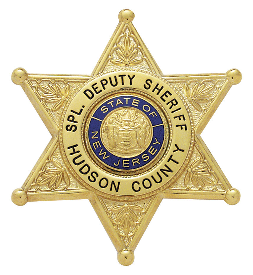 S257 - Custom Engraved Badge - Tophatter's Weapons'N'Deals 6 Point Stars - Tophatter Daily Deals