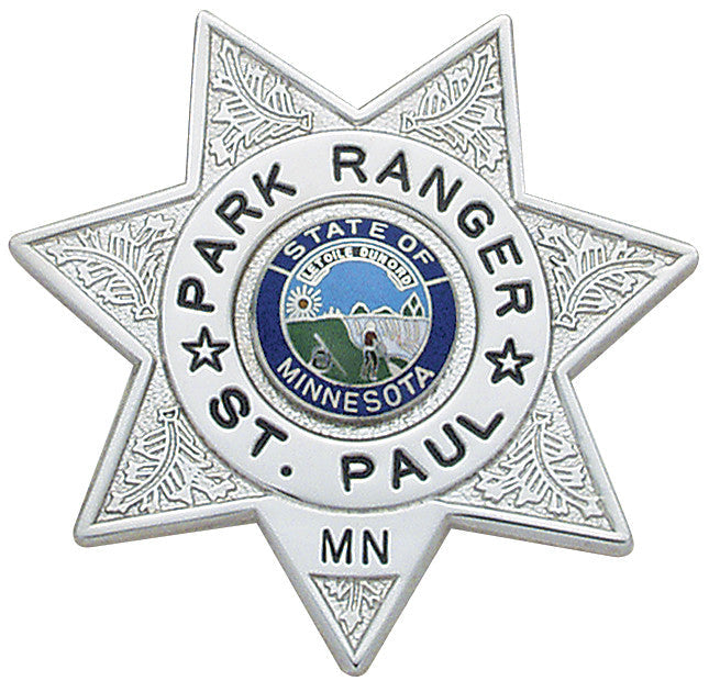 S260 - Custom Engraved Badge - Tophatter's Weapons'N'Deals 7 Point Stars - Tophatter Daily Deals