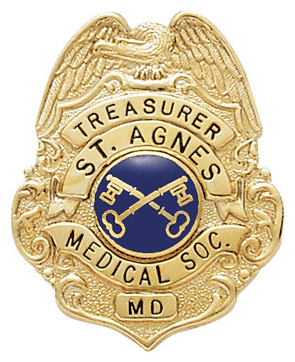 S277 - Custom Engraved Badge - Tophatter's Weapons'N'Deals Eagle Top - Tophatter Daily Deals