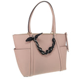 FashionStix Luxury Creme Silk Satin scarf with Chain Wrist Strap with Clip Holder Accessories - Tophatter Daily Deals