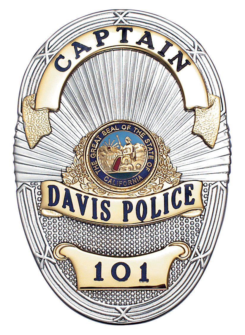 S36B - Custom Engraved Badge - Tophatter's Weapons'N'Deals Oval - Tophatter Daily Deals