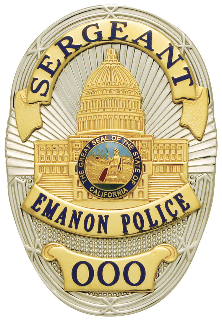 S36C - Custom Engraved Badge - Tophatter's Weapons'N'Deals Oval - Tophatter Daily Deals