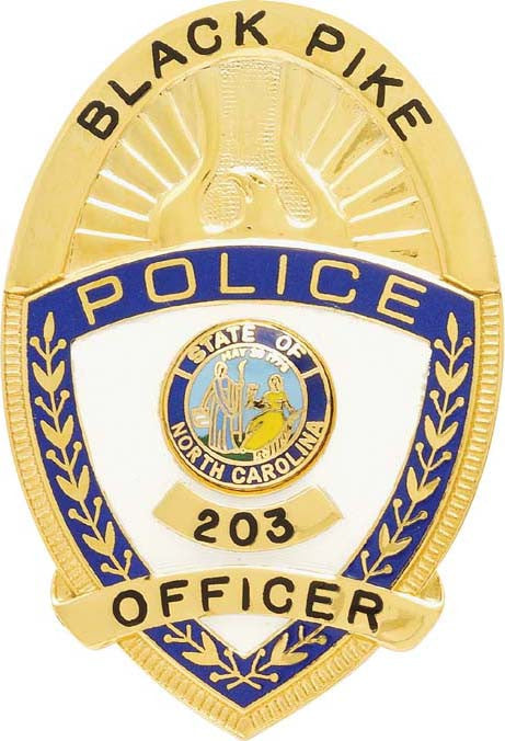 S514A - Custom Engraved Badge - Tophatter's Weapons'N'Deals Oval - Tophatter Daily Deals