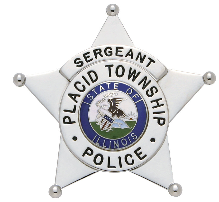 S518A - Custom Engraved Badge - Tophatter's Weapons'N'Deals 5 Point Stars - Tophatter Daily Deals