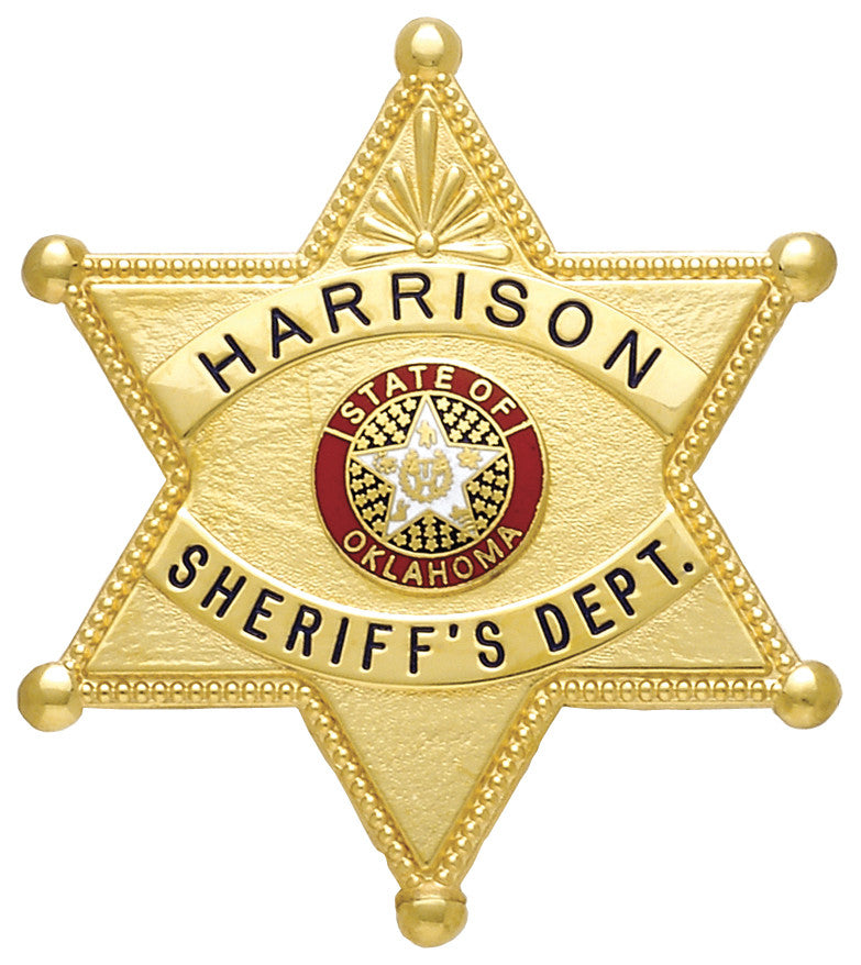 S520 - Custom Engraved Badge - Tophatter's Weapons'N'Deals 6 Point Stars - Tophatter Daily Deals