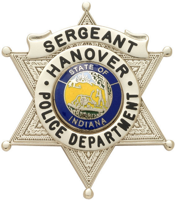 S551 - Custom Engraved Badge - Tophatter's Weapons'N'Deals 6 Point Stars - Tophatter Daily Deals