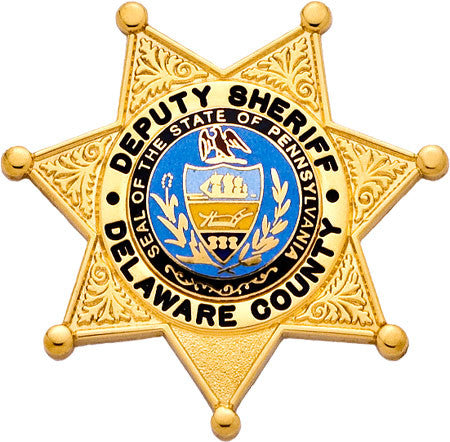 S580 - Custom Engraved Badge - Tophatter's Weapons'N'Deals 7 Point Stars - Tophatter Daily Deals