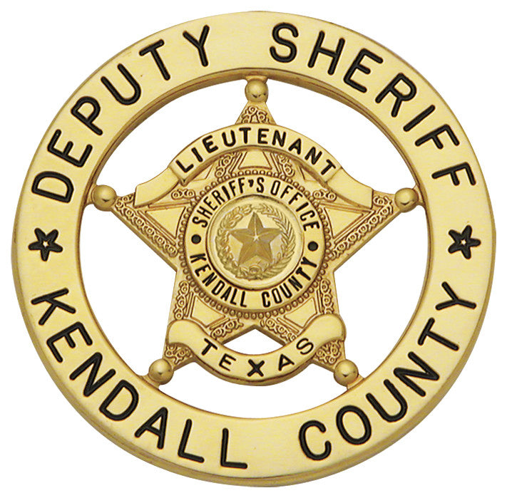 S615 - Custom Engraved Badge - Tophatter's Weapons'N'Deals Circular 5 Point Stars - Tophatter Daily Deals