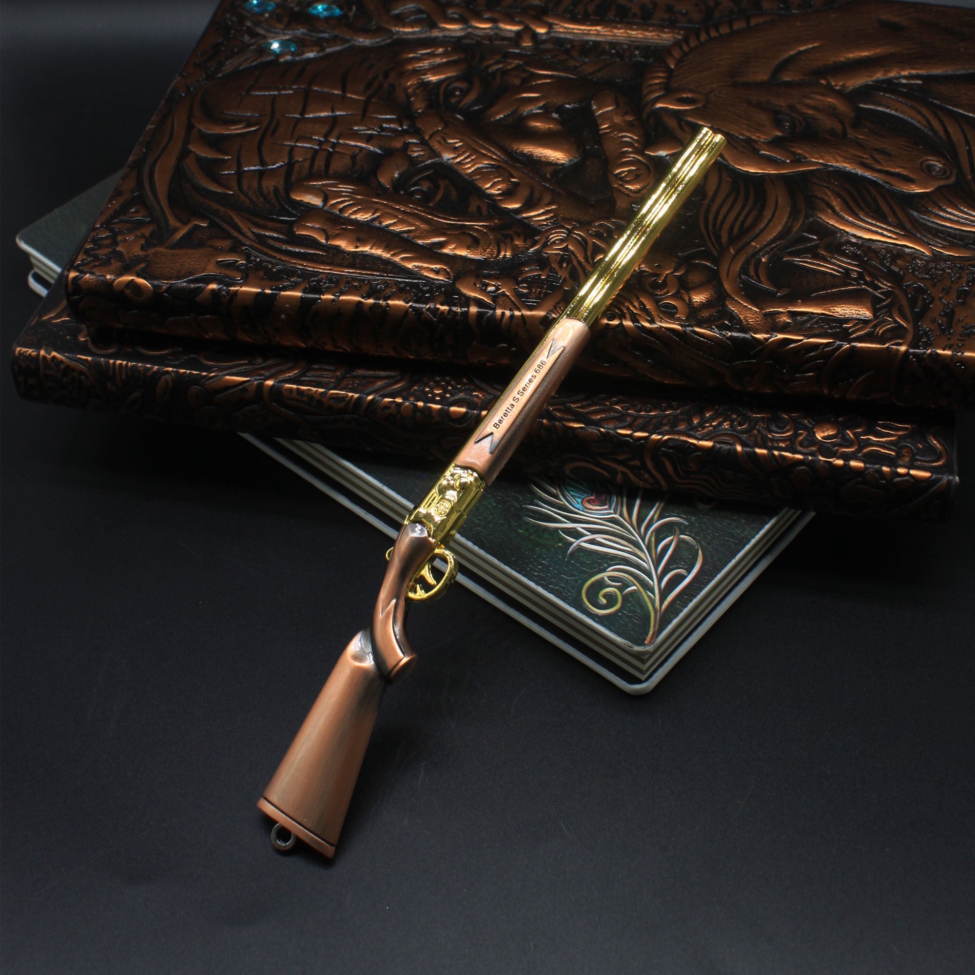 Miniature Metal S686 Double Barrel Shotgun 17CM/6.7" - Tophatter Daily Deals