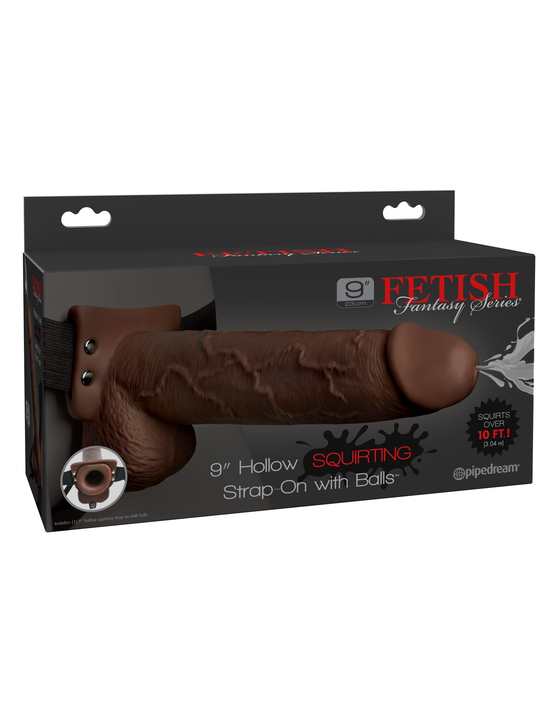 Fetish Fantasy 9 Inch Hollow Squirting Strap-On with Balls > Dildos > Strap On Dildos - Tophatter Daily Deals