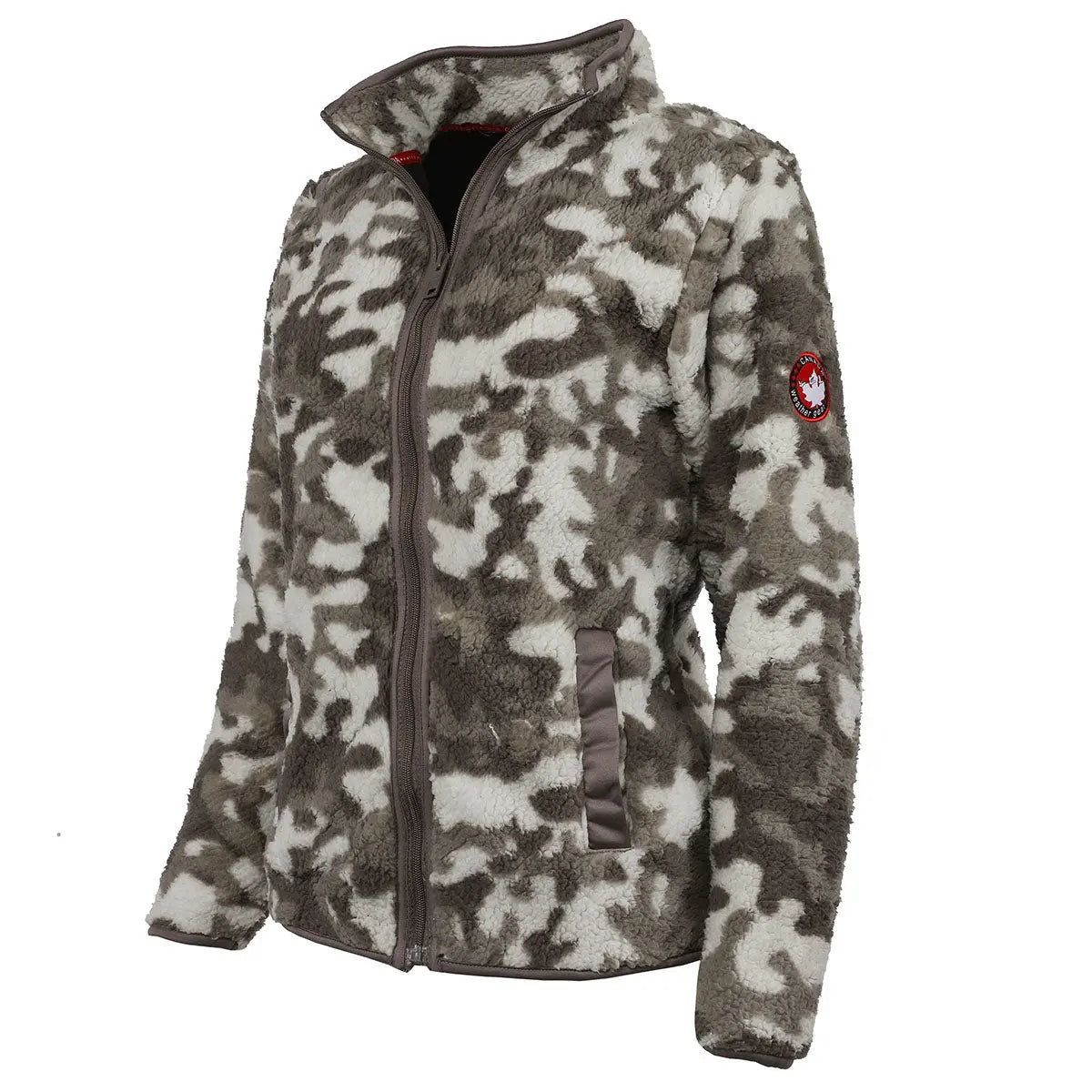 Canada Weather Gear Women's Full Zip Printed Sherpa Jacket Full Zip - Tophatter Daily Deals